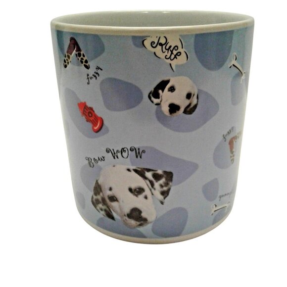 Disney 16 oz coffee mug Bow Wow Dalmatians oversized Blue Bones Dog House Bone - Picture 4 of 7